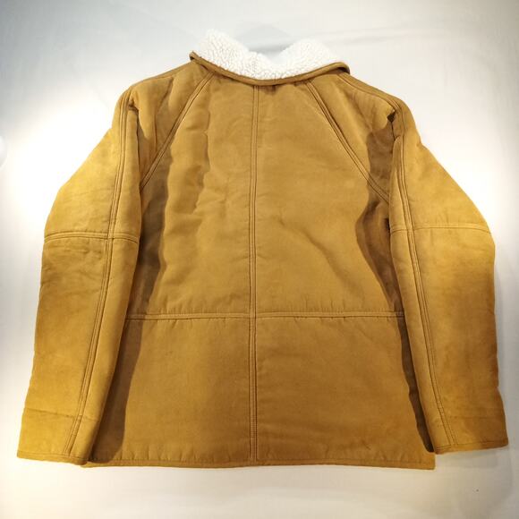 H&M Women’s Sherpa Lined Button Front Jacket Coat Brown Tan Size M - Picture 7 of 8